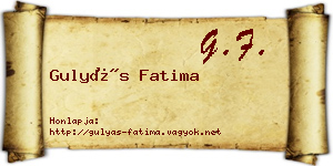 Gulyás Fatima névjegykártya
