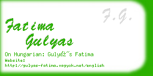 fatima gulyas business card